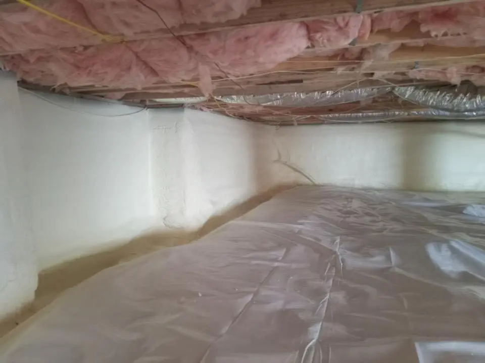 Crawl space encapsulation with closed-cell spray foam for Flat Roof Repair in Hamptonburgh